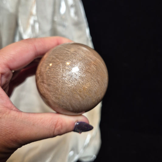 light peach moonstone sphere 2