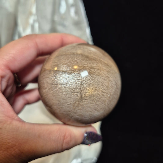 light peach moonstone sphere 6