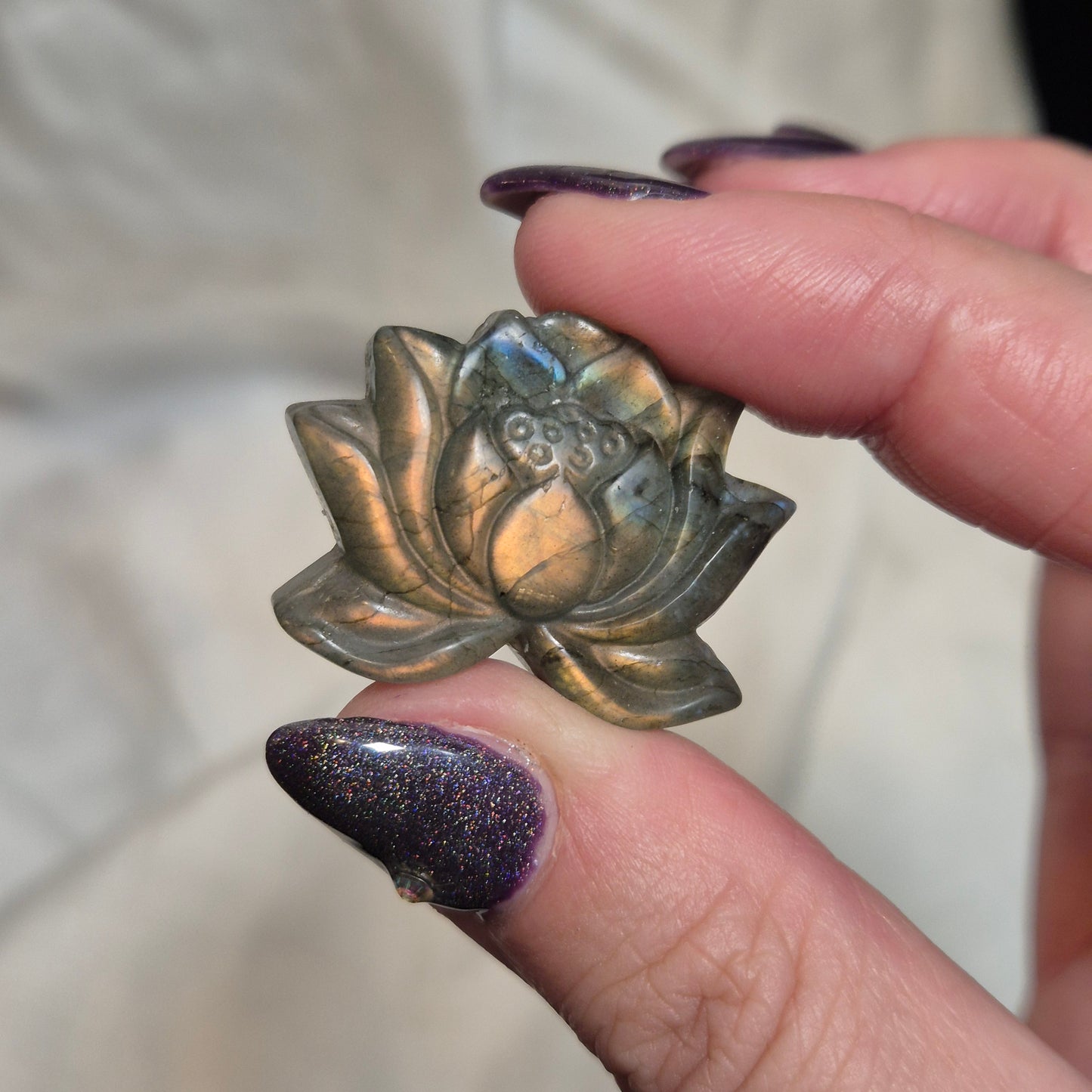 labradorite lotus amulet