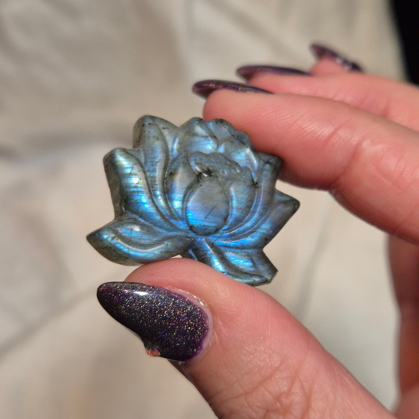 labradorite lotus amulet