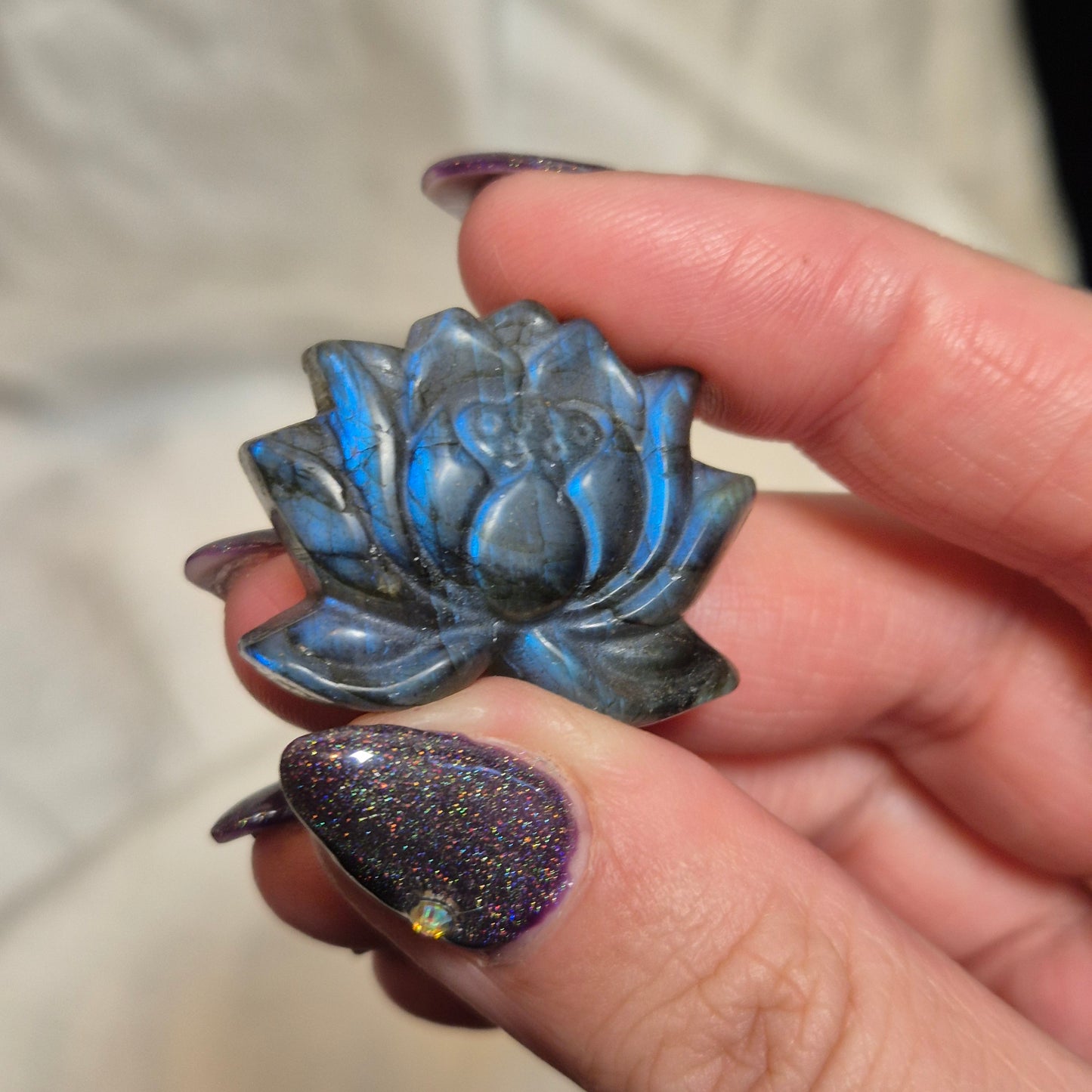 labradorite lotus amulet