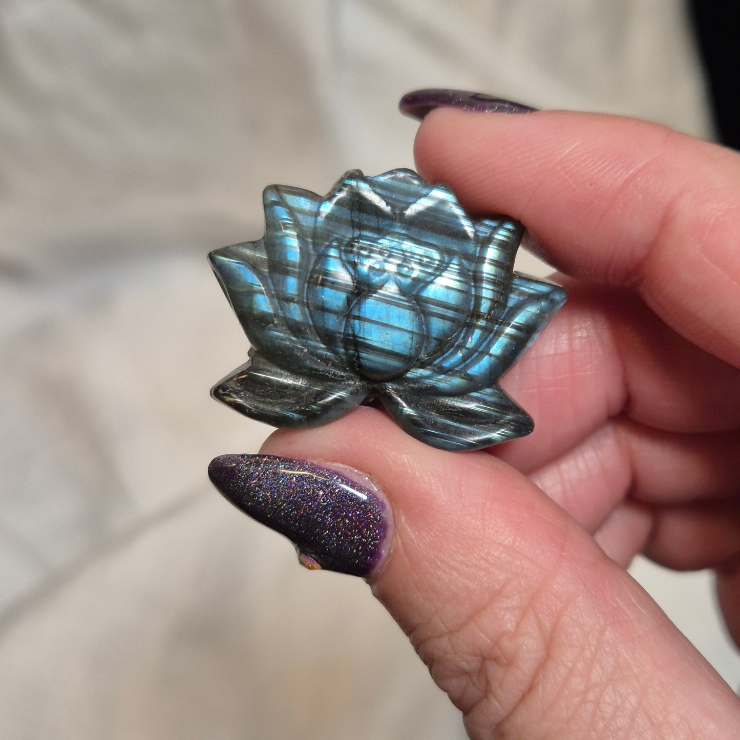 labradorite lotus amulet