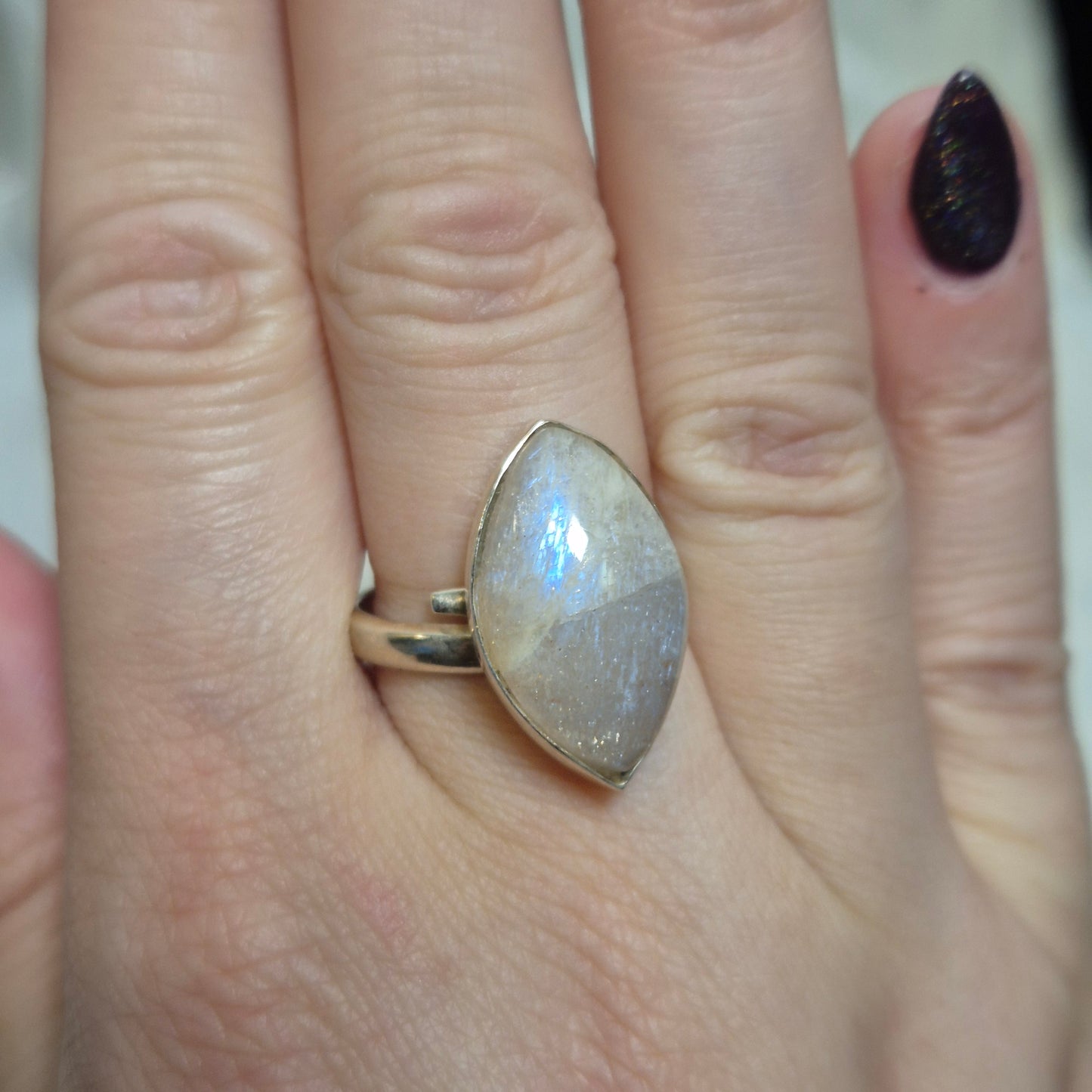 Tanzania moonstone ring 2