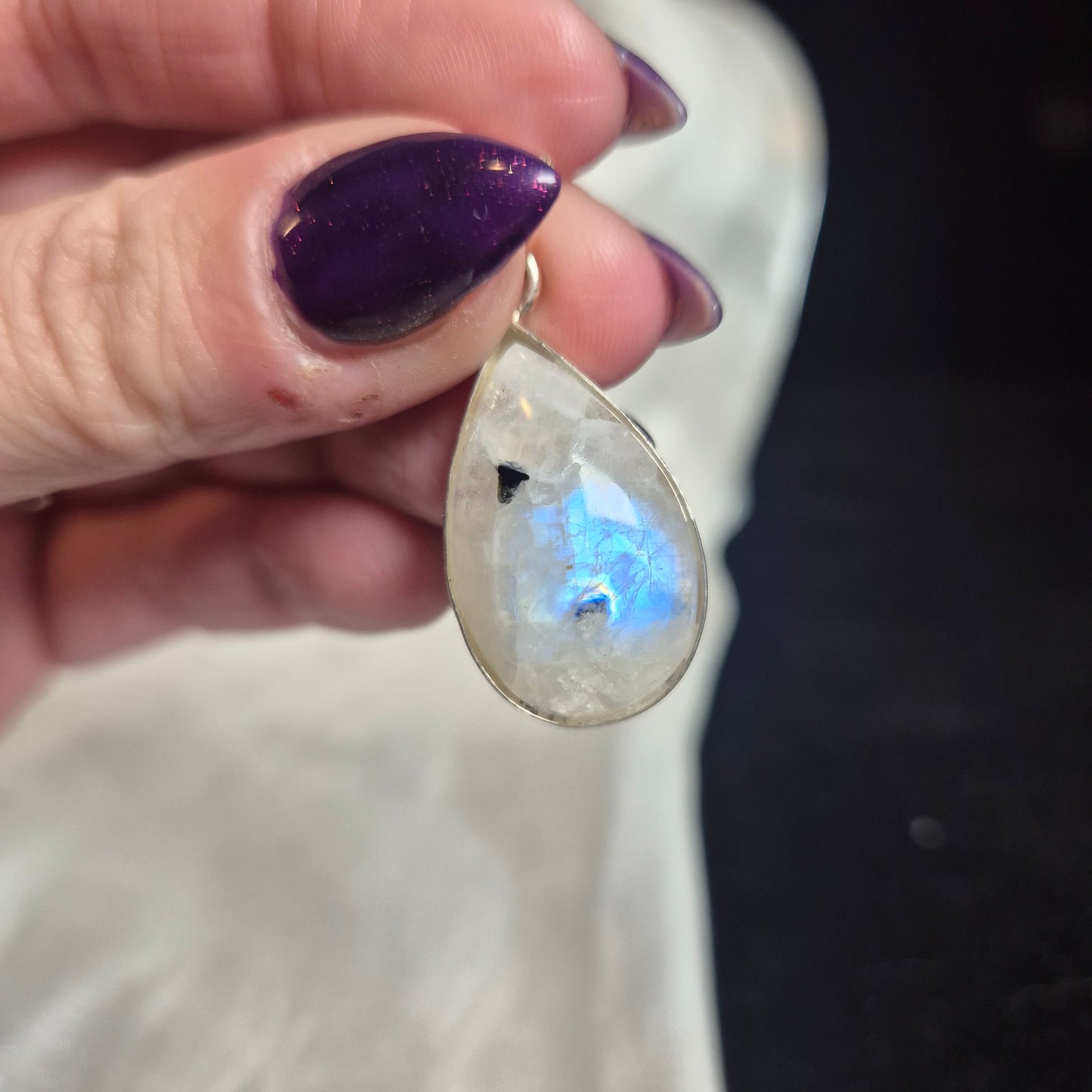 rainbow moonstone pendant 2