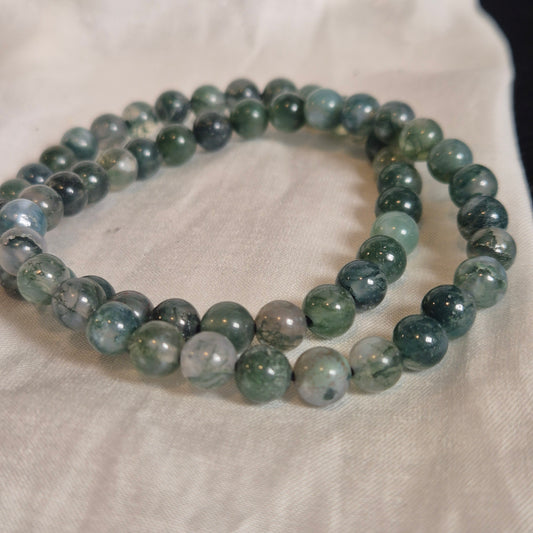 moss agate bracelet