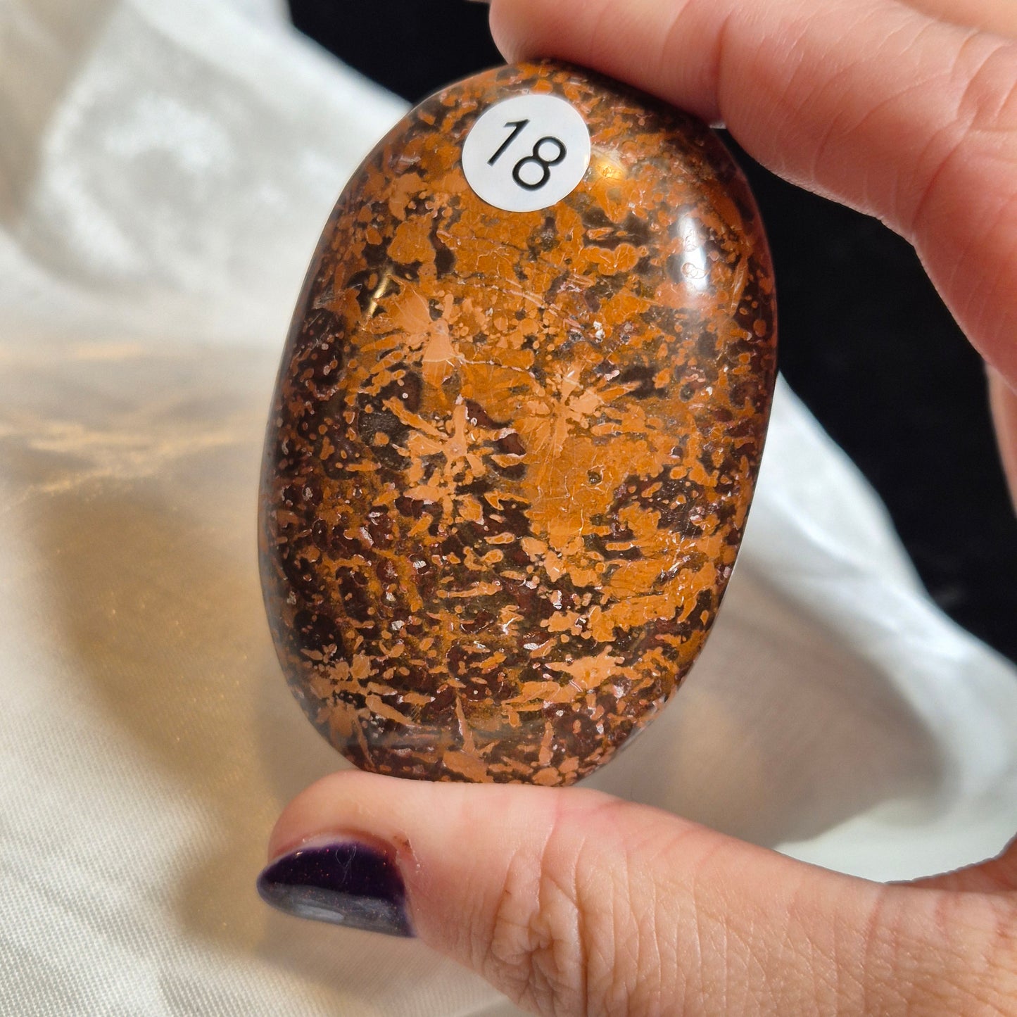 Starburst jasper palmstone 18
