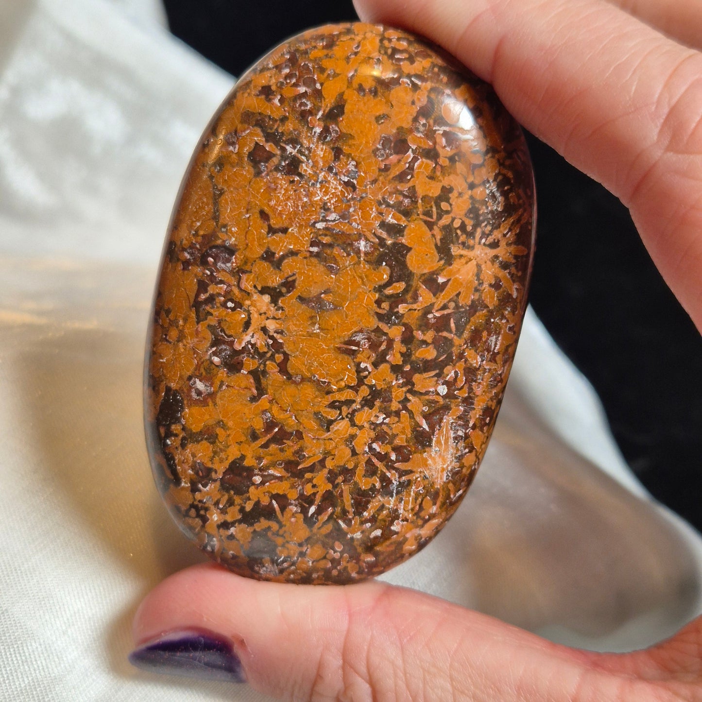 Starburst jasper palmstone 24