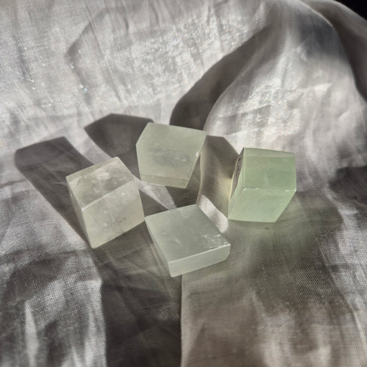 Green optical calcite chunk