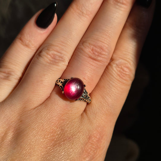 pink mica ring