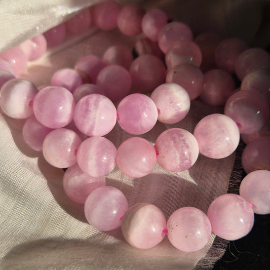 Pink aragonite bracelet