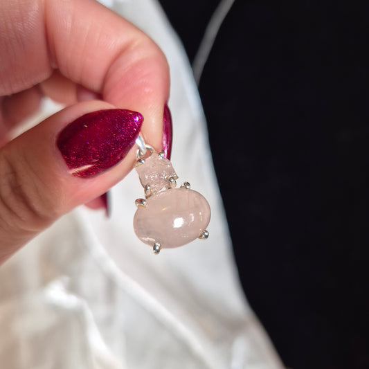 Rosequarts pendant