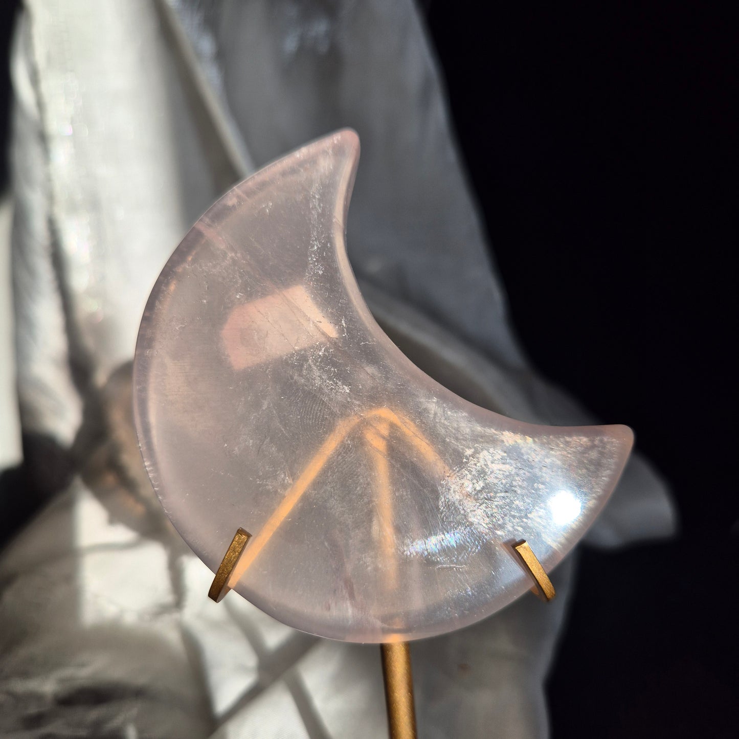 Gemmy rosequarts moon 2