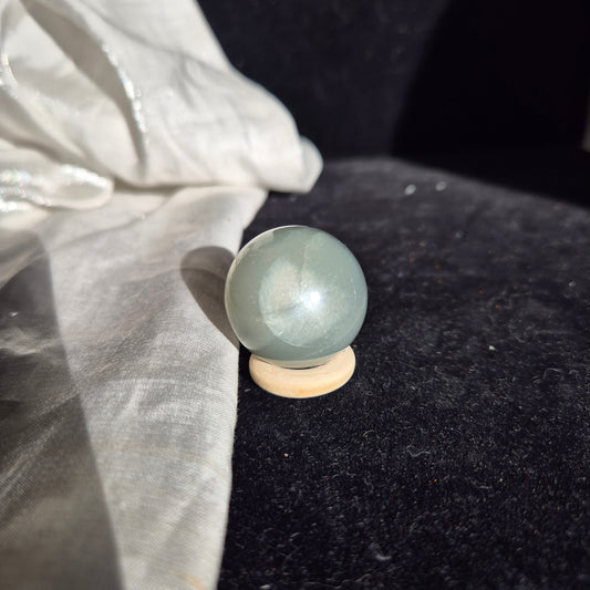 Sage green moonstone sphere 2