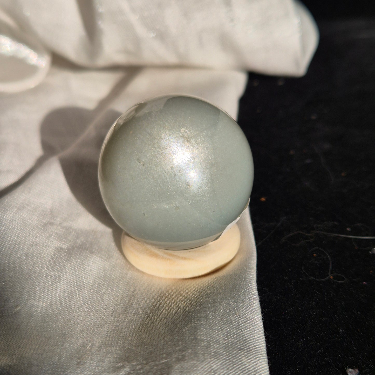 Sage green moonstone sphere 4