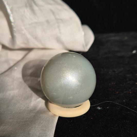 Sage green moonstone sphere 7
