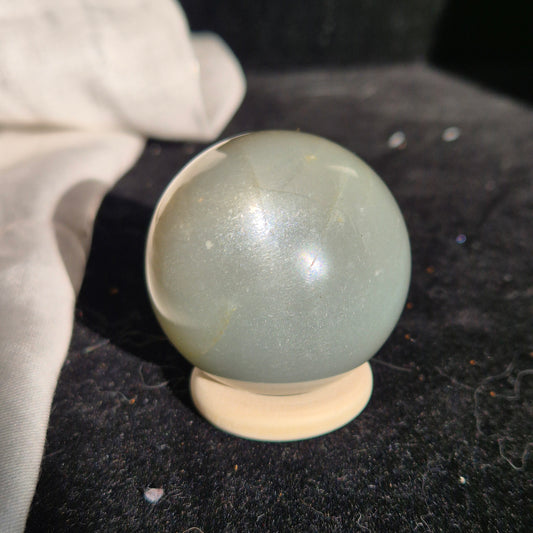 Sage green moonstone sphere 8