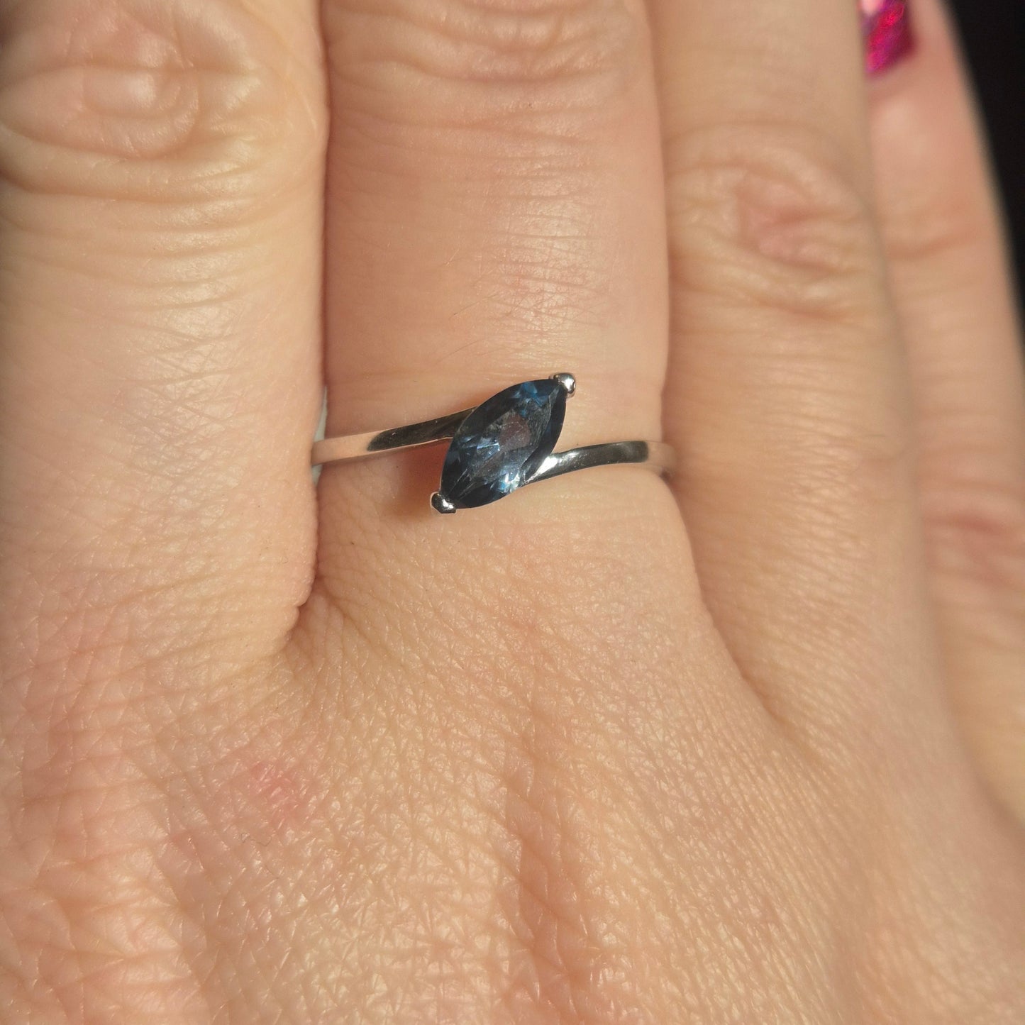 Blue london topaz ring