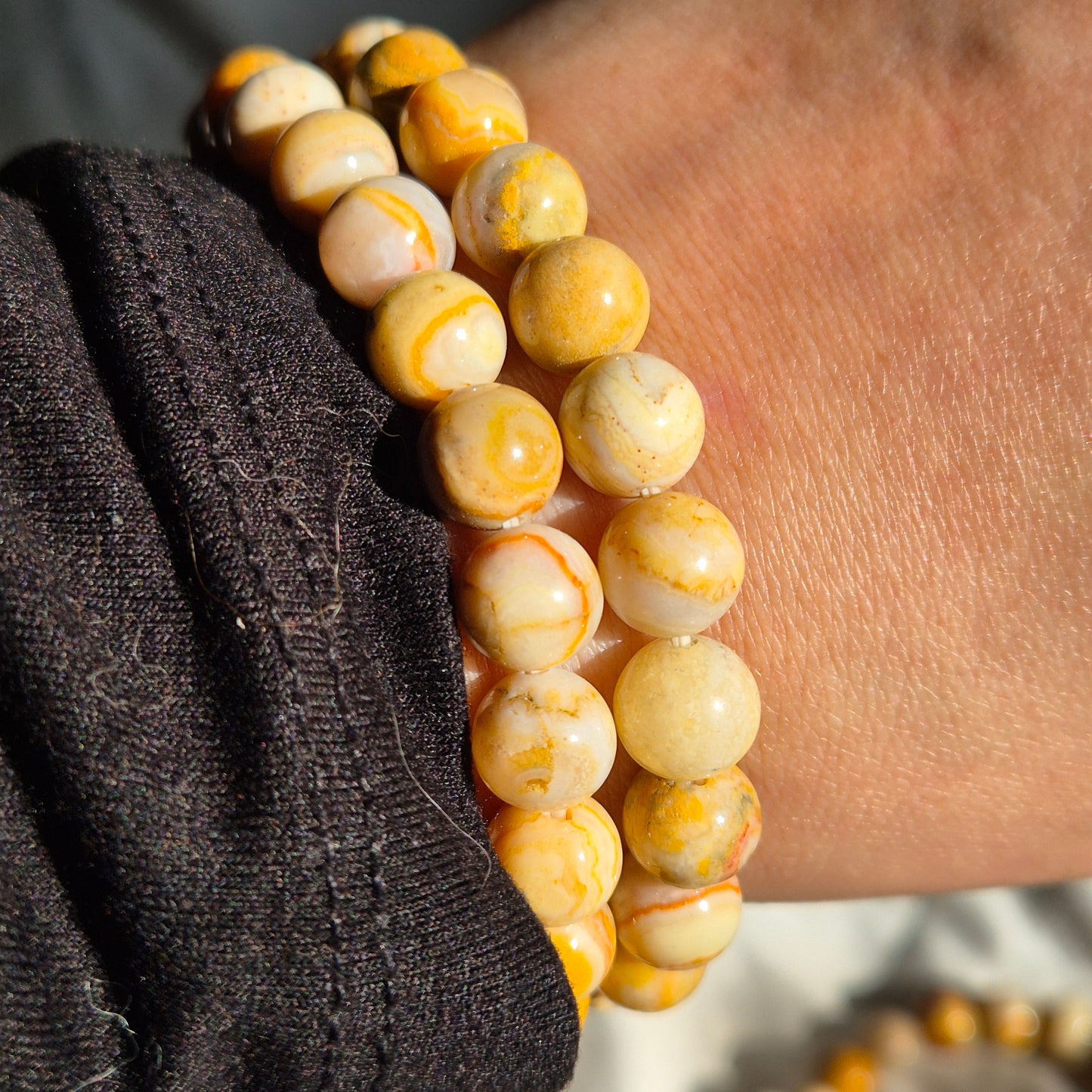 Indonesian crazy lace agate bracelet