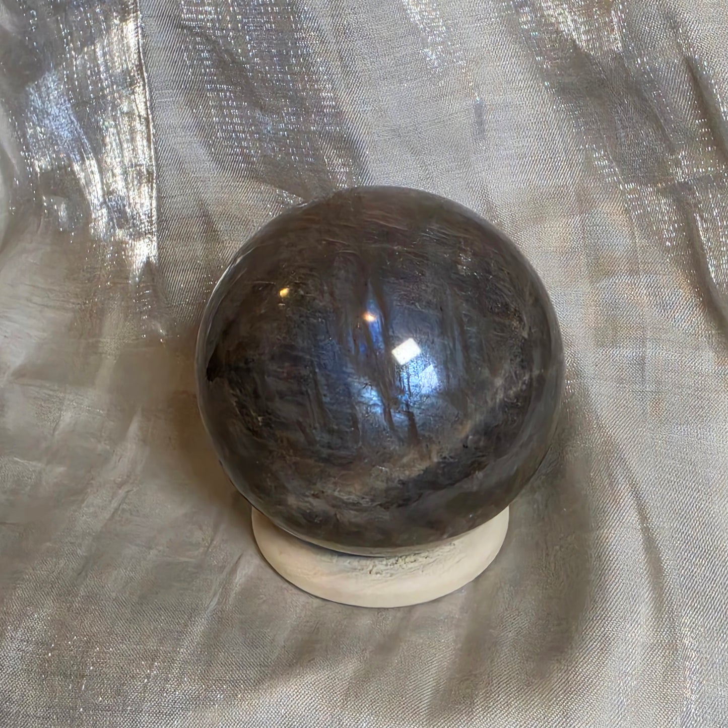 Black moonstone sphere 21