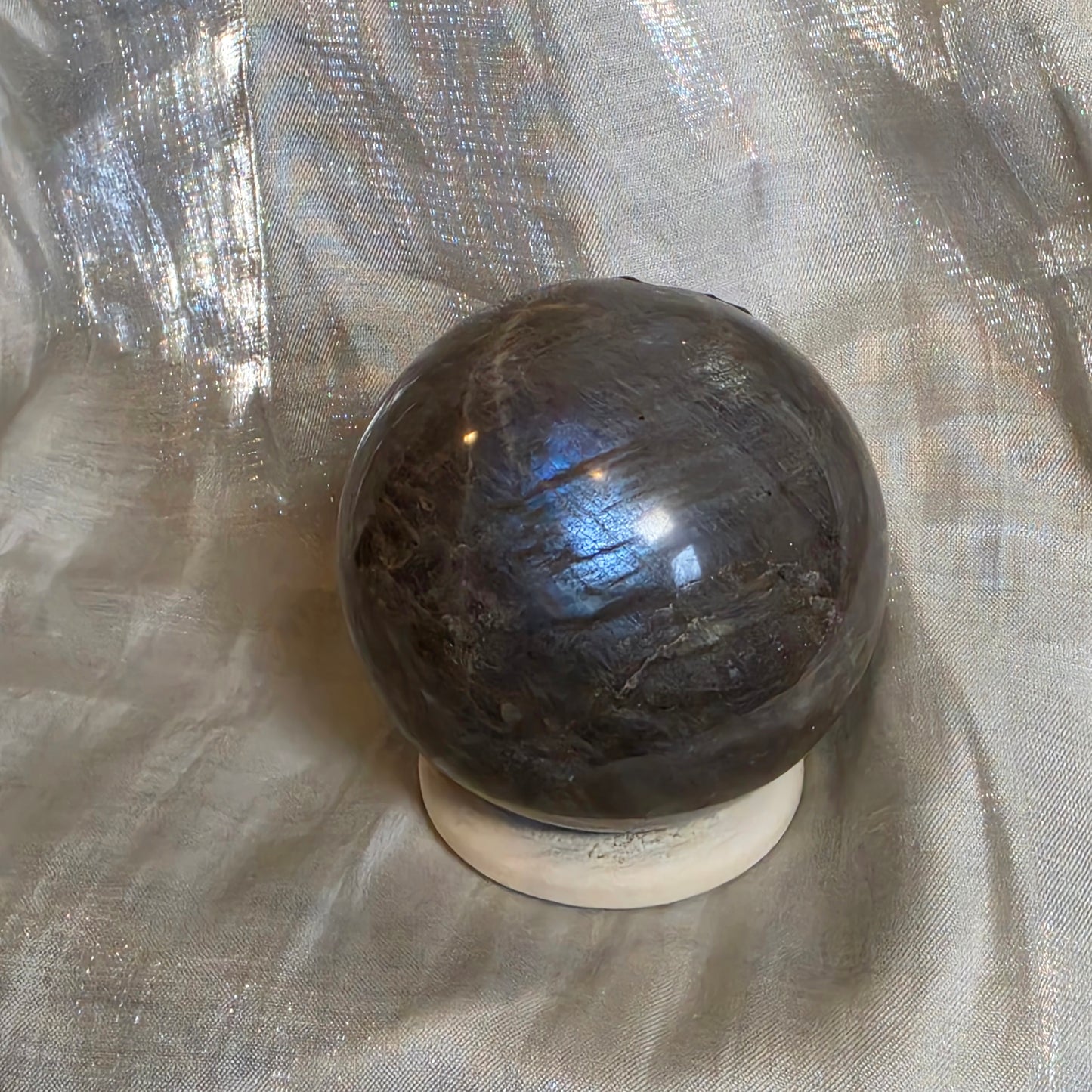 Black moonstone sphere 21