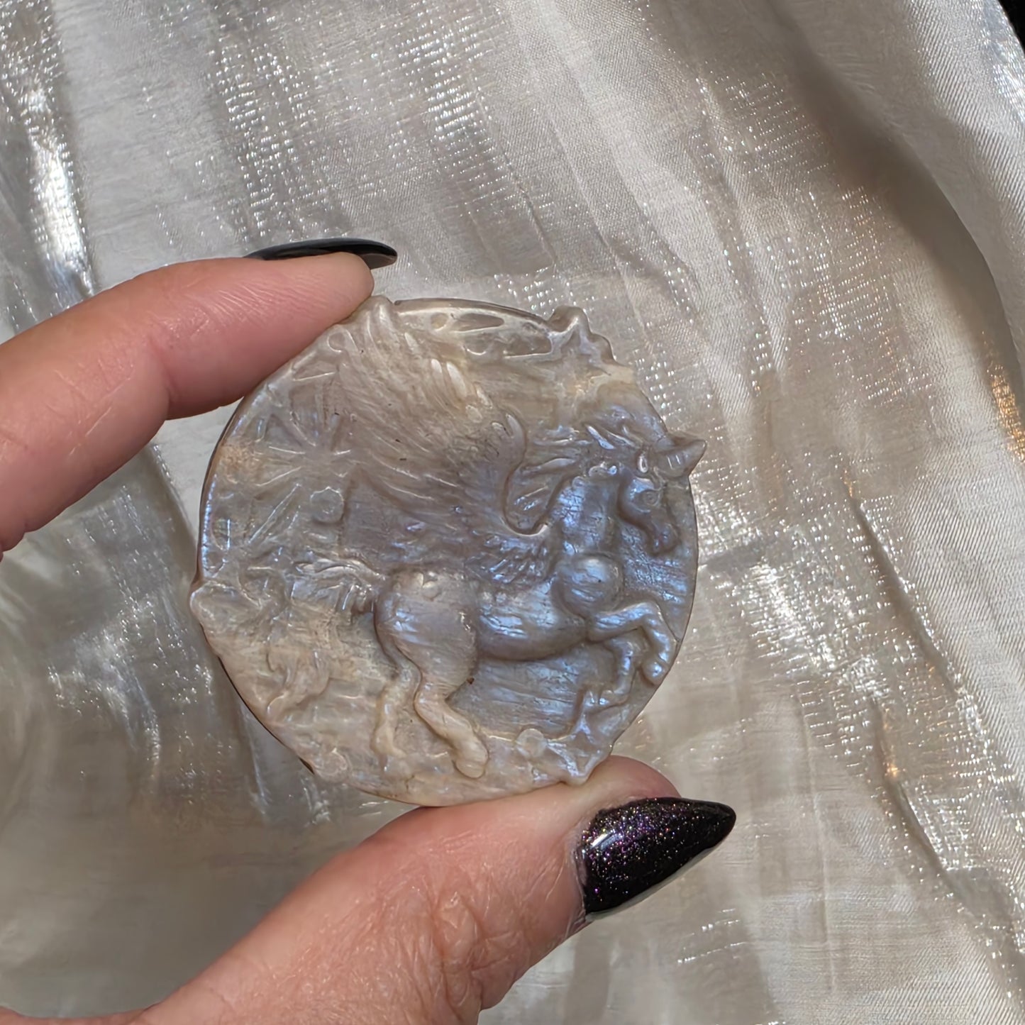 Moonstone unicorn amulet 2