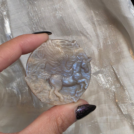 Moonstone unicorn amulet 2