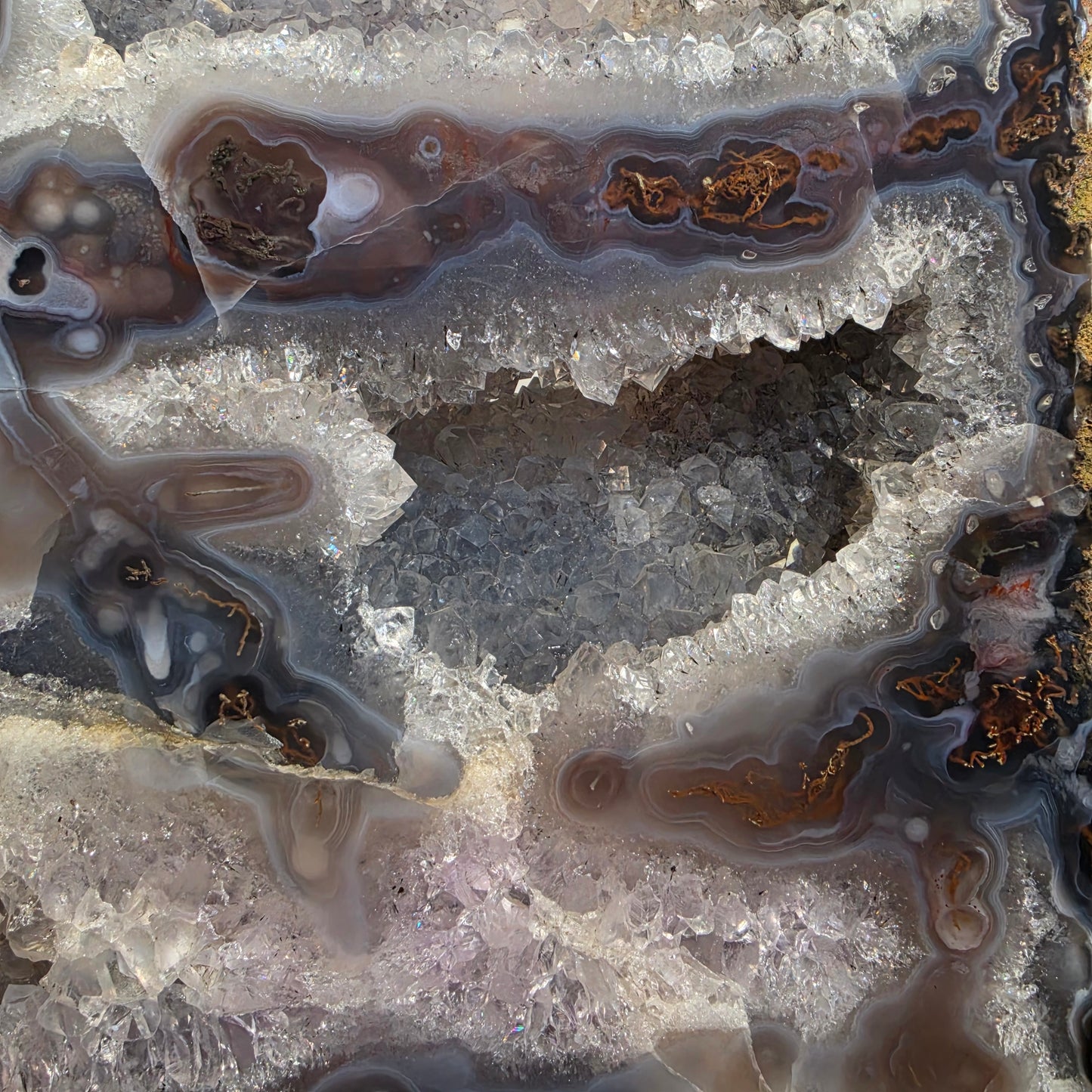 Amethist/agate statement 1