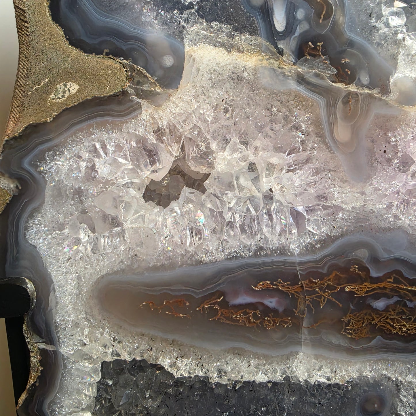 Amethist/agate statement 1
