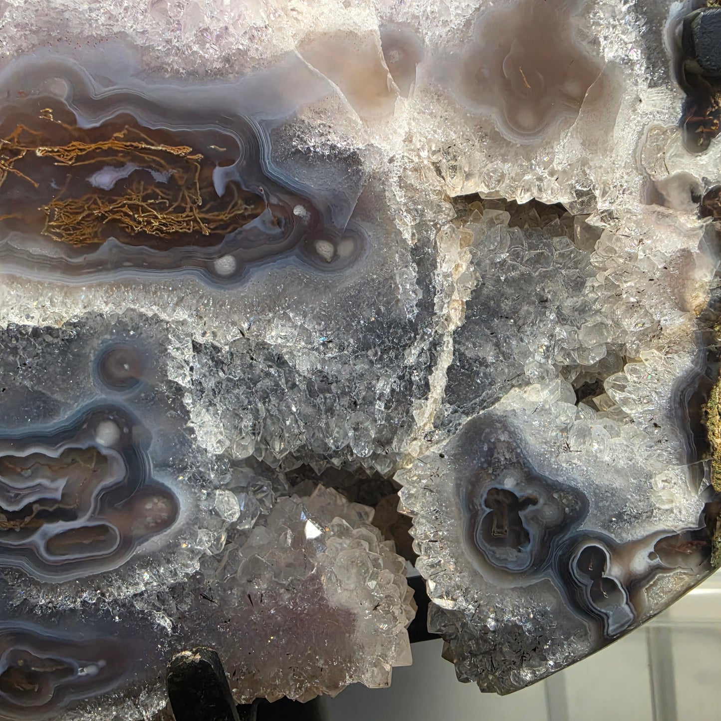 Amethist/agate statement 1
