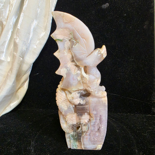 flower agate / amethist dragon