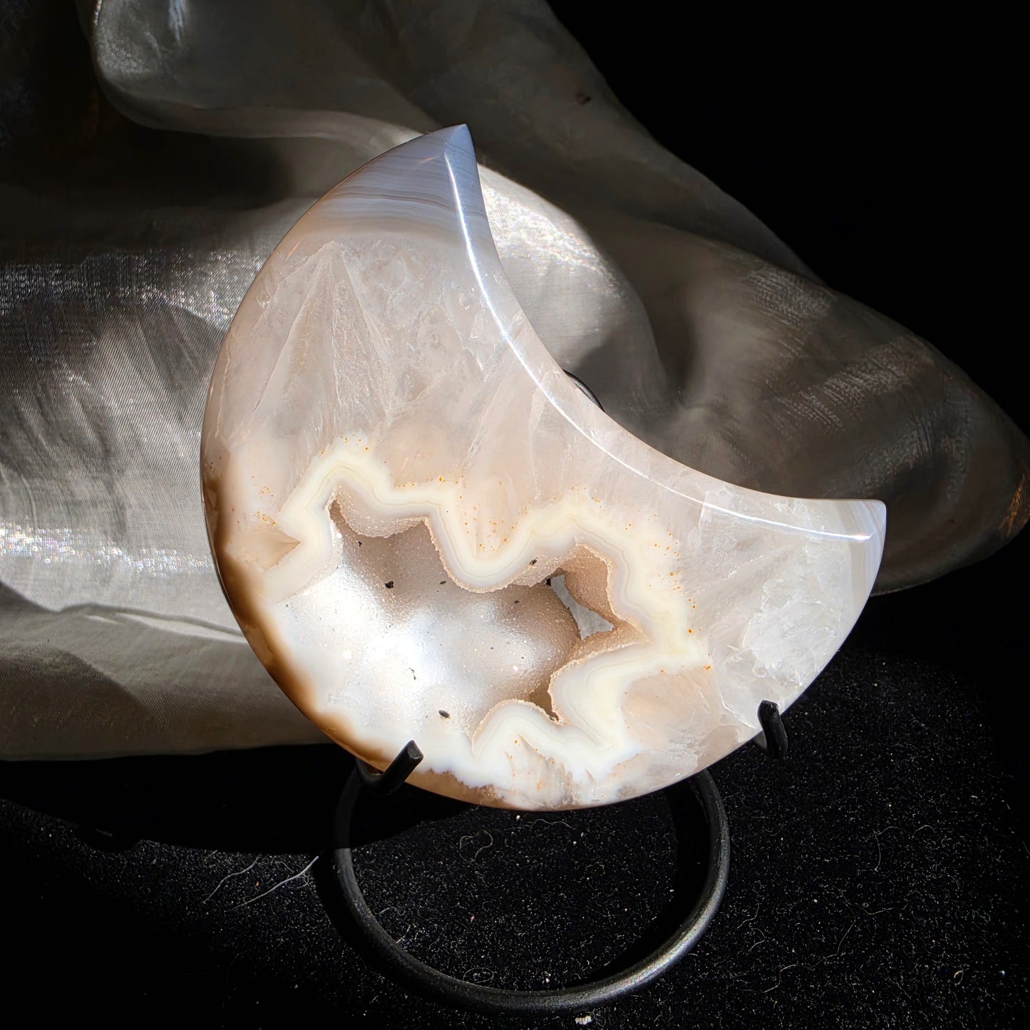 Agate / quarts moon 7
