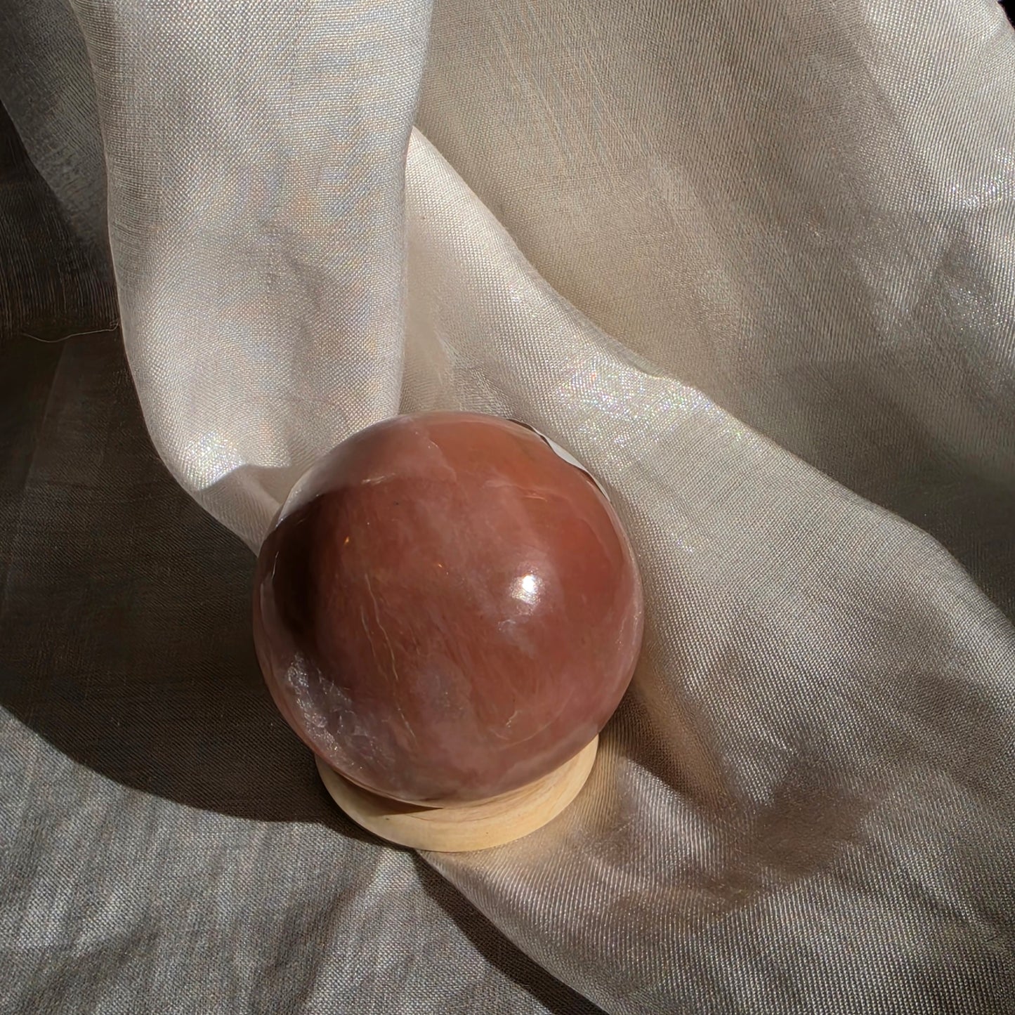 australian pink opal sphere 3