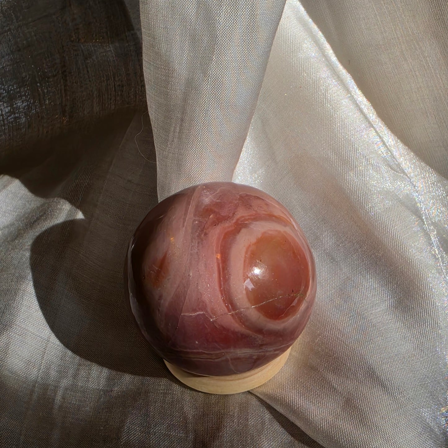 australian pink opal sphere 5