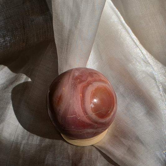 australian pink opal sphere 5