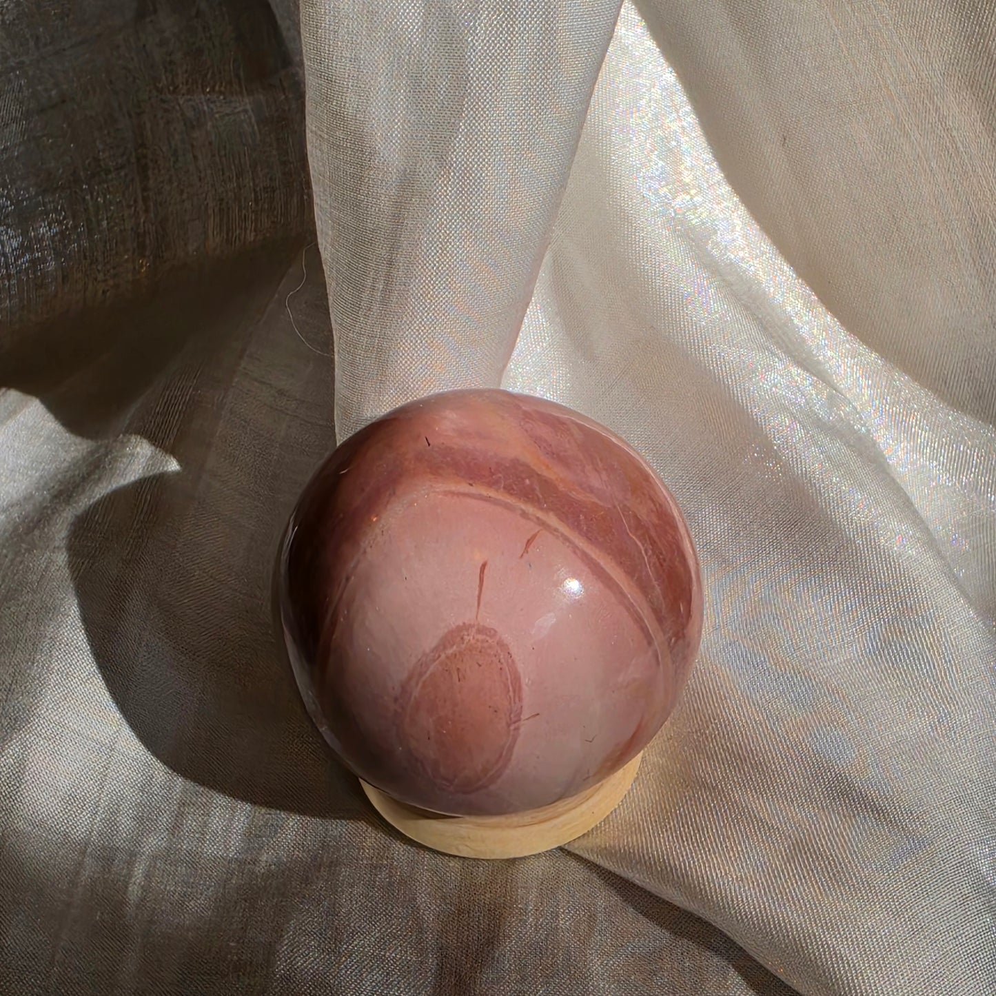 australian pink opal sphere 5