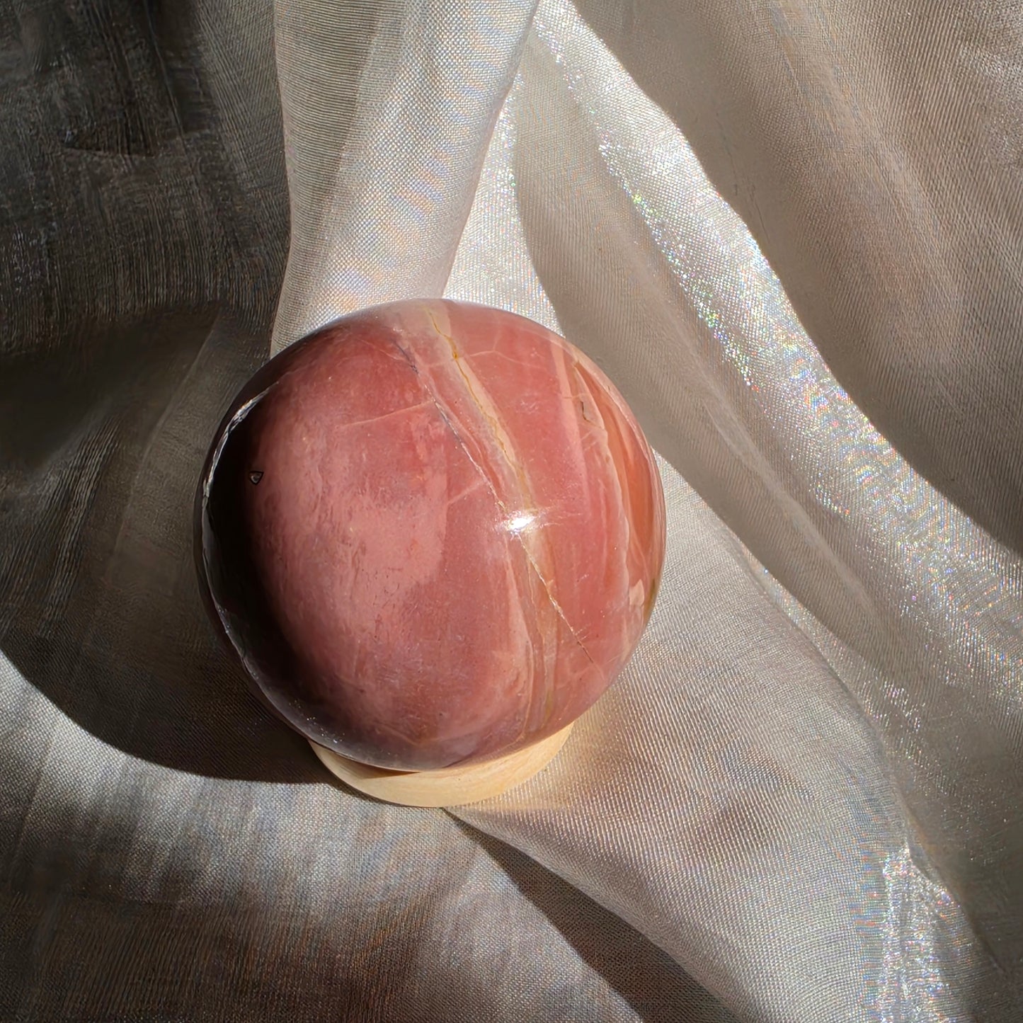 Australian pink opal sphere 10