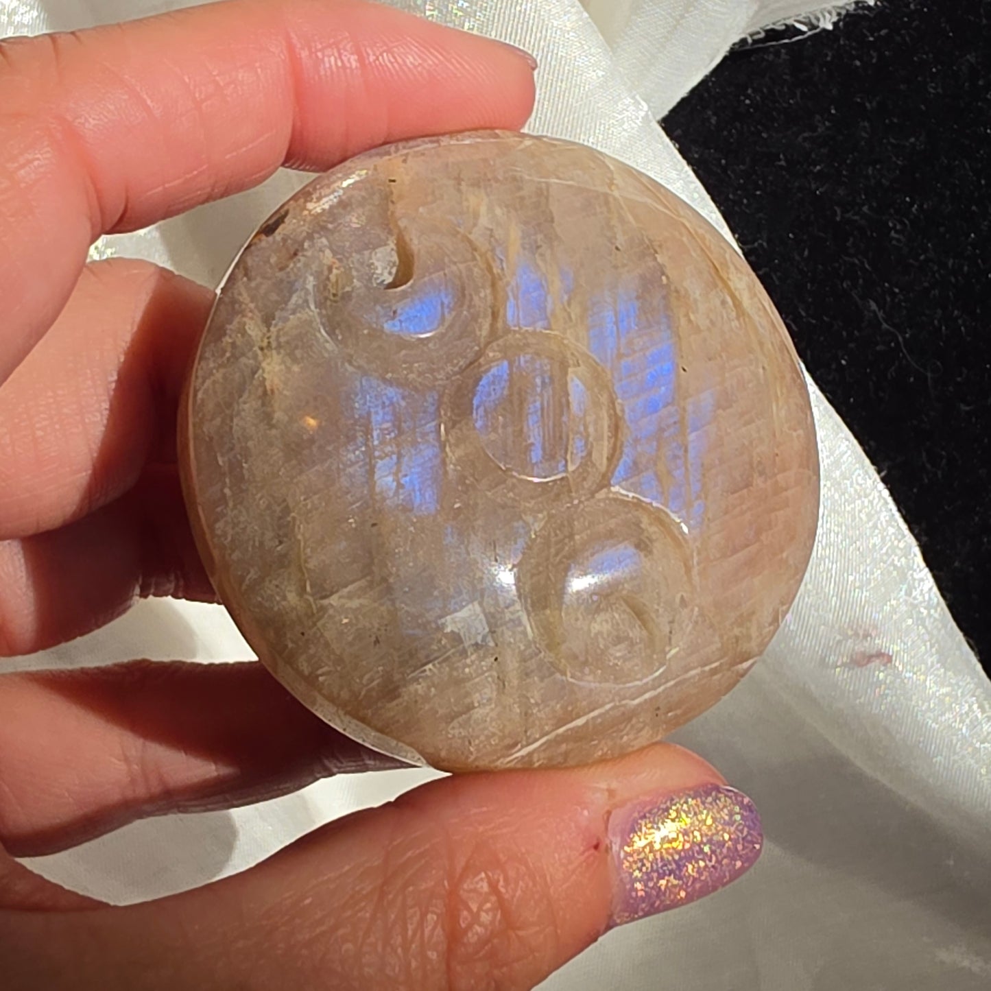 Moonstone moon carving 7