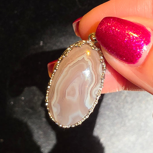 Botswana agate pendant 1