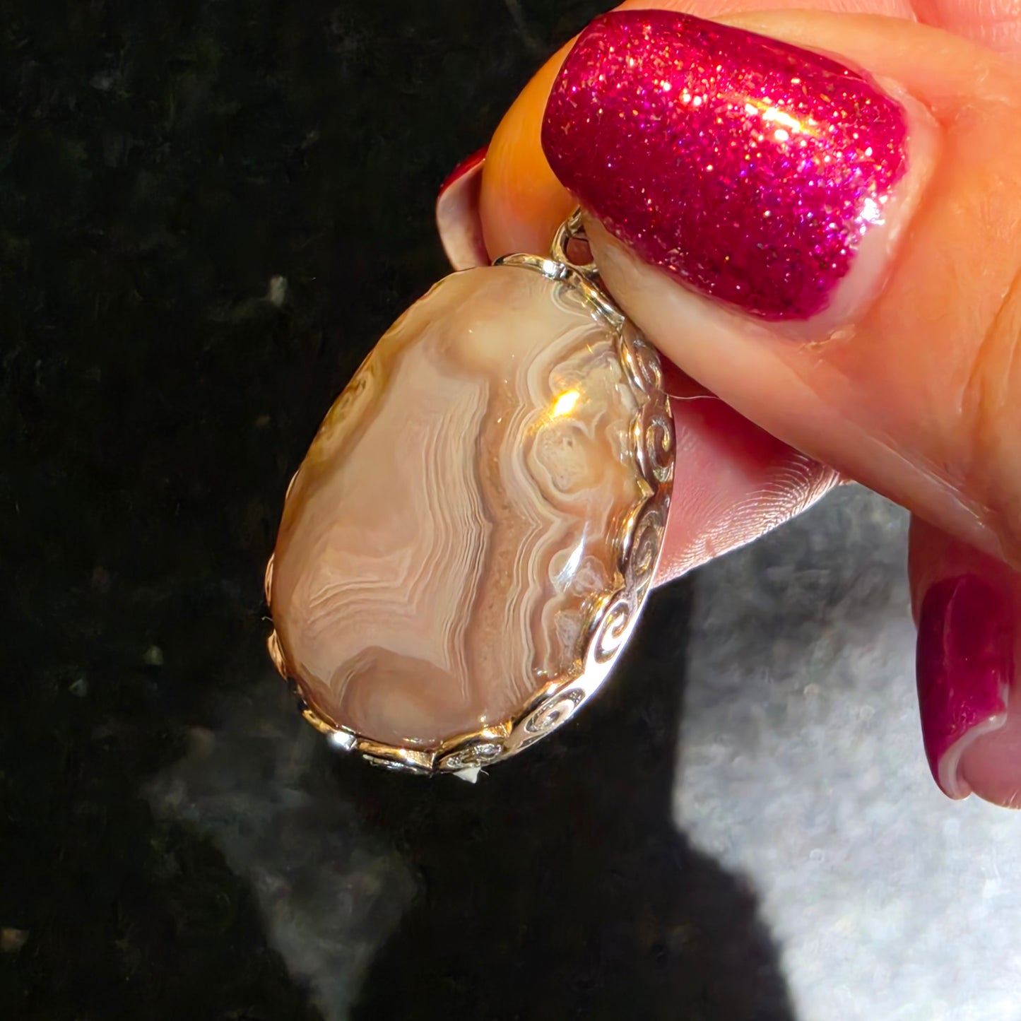Botswana agate pendant 2