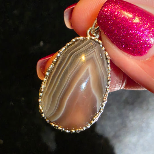 Botswana agate pendant 3