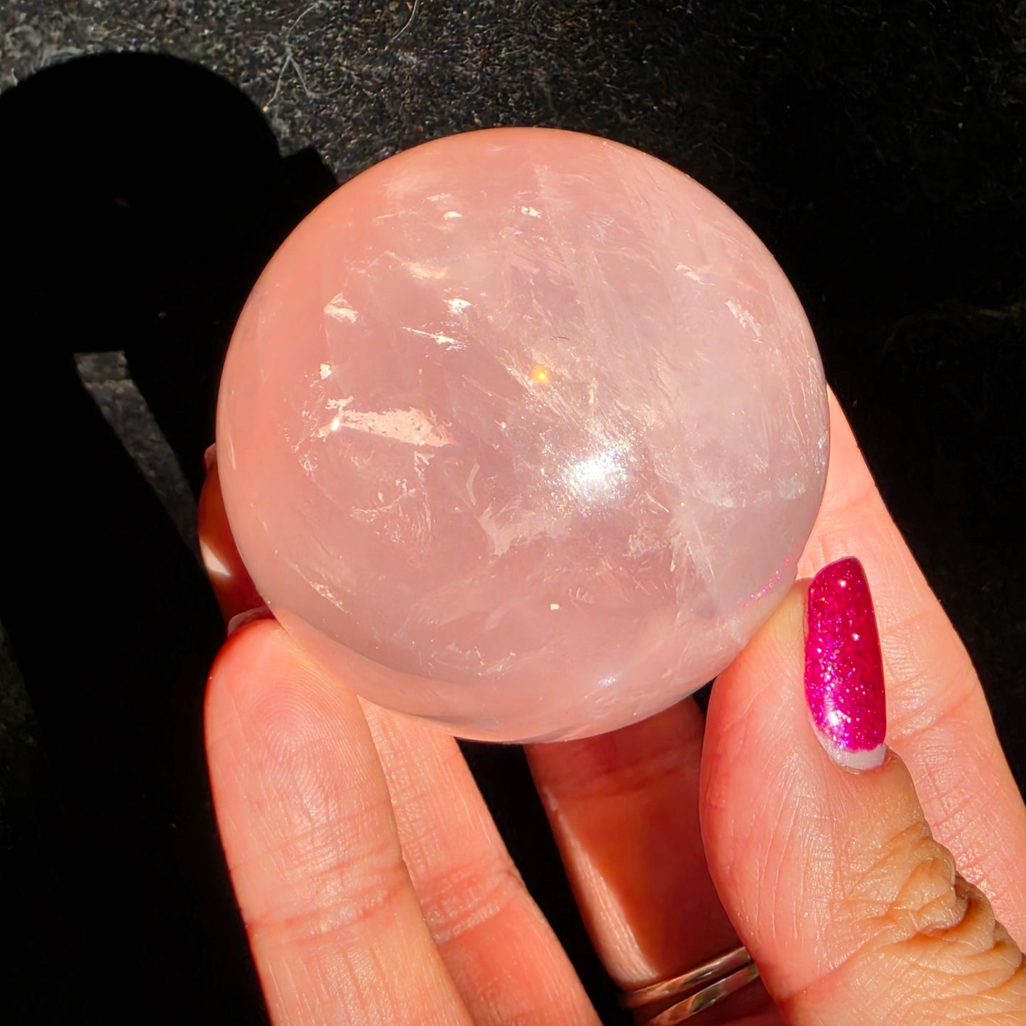 rosequarts sphere 12
