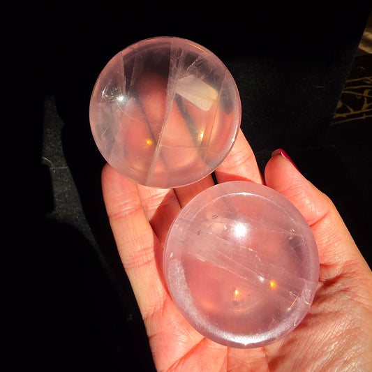Rosequarts sphereholder/ mini dish