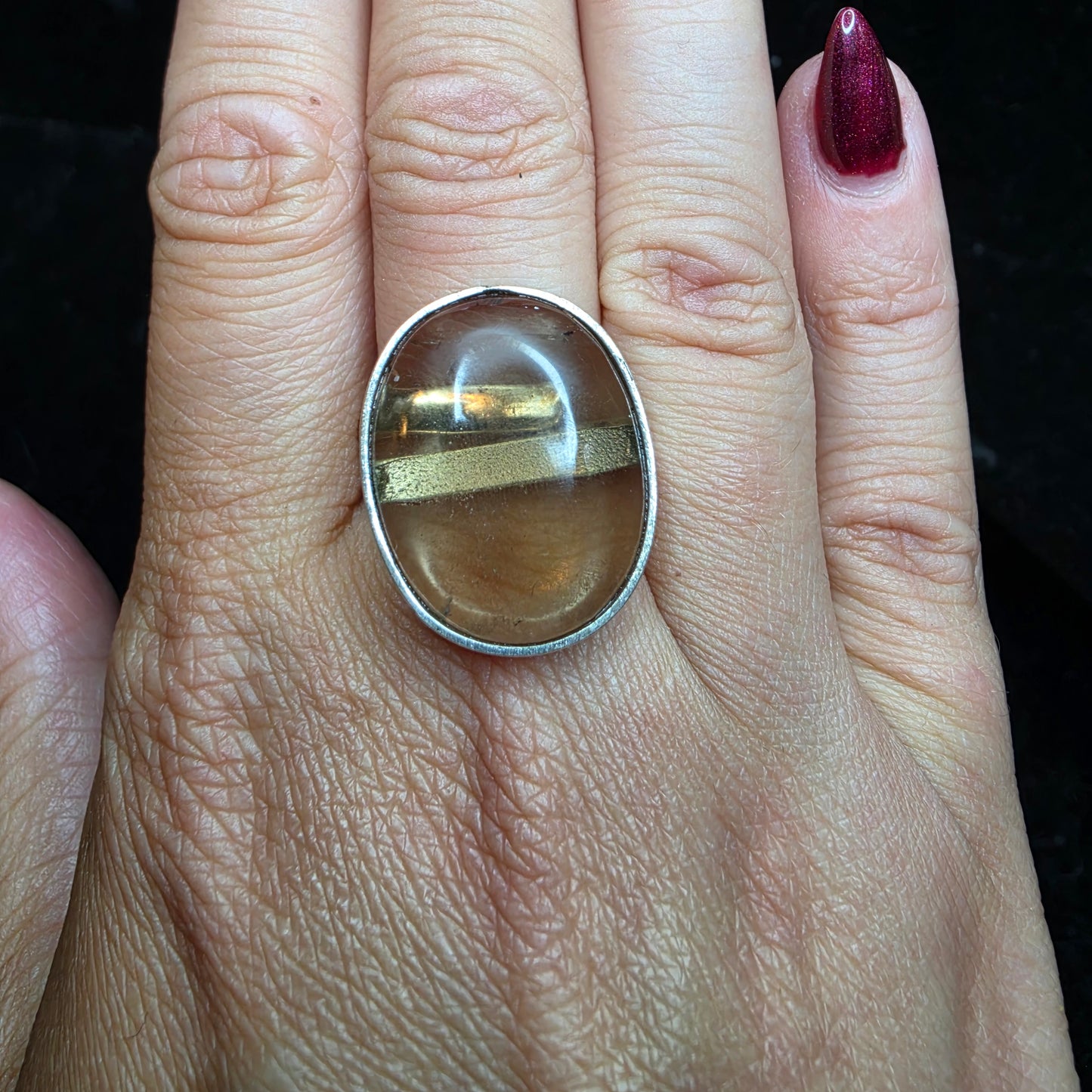 Smokey quarts ring 4