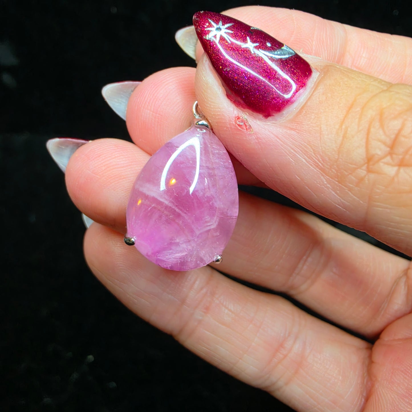 Gem kobalto calcite pendant
