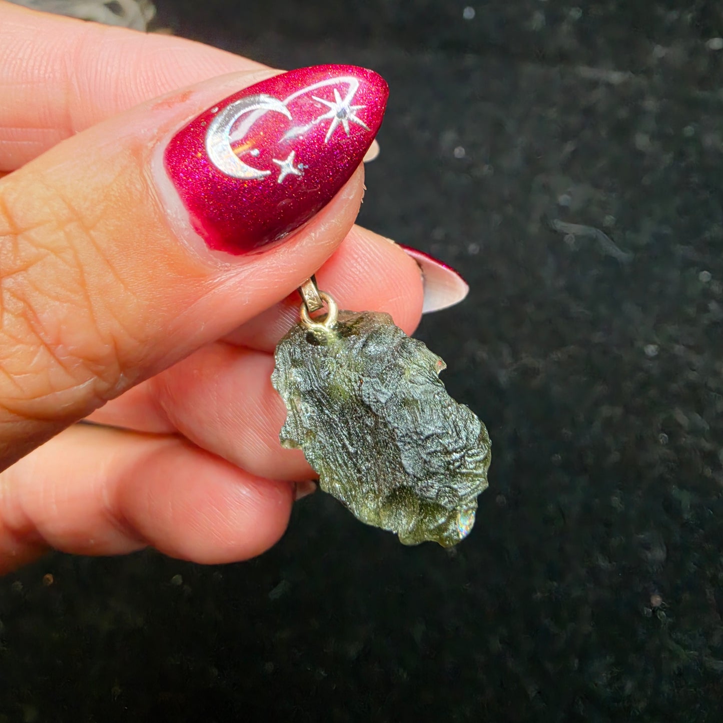 Moldavite pendant