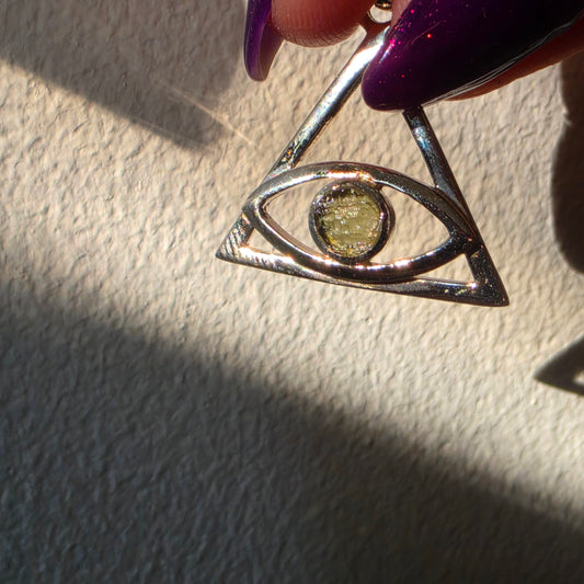 Moldavite "eye" pendant 1