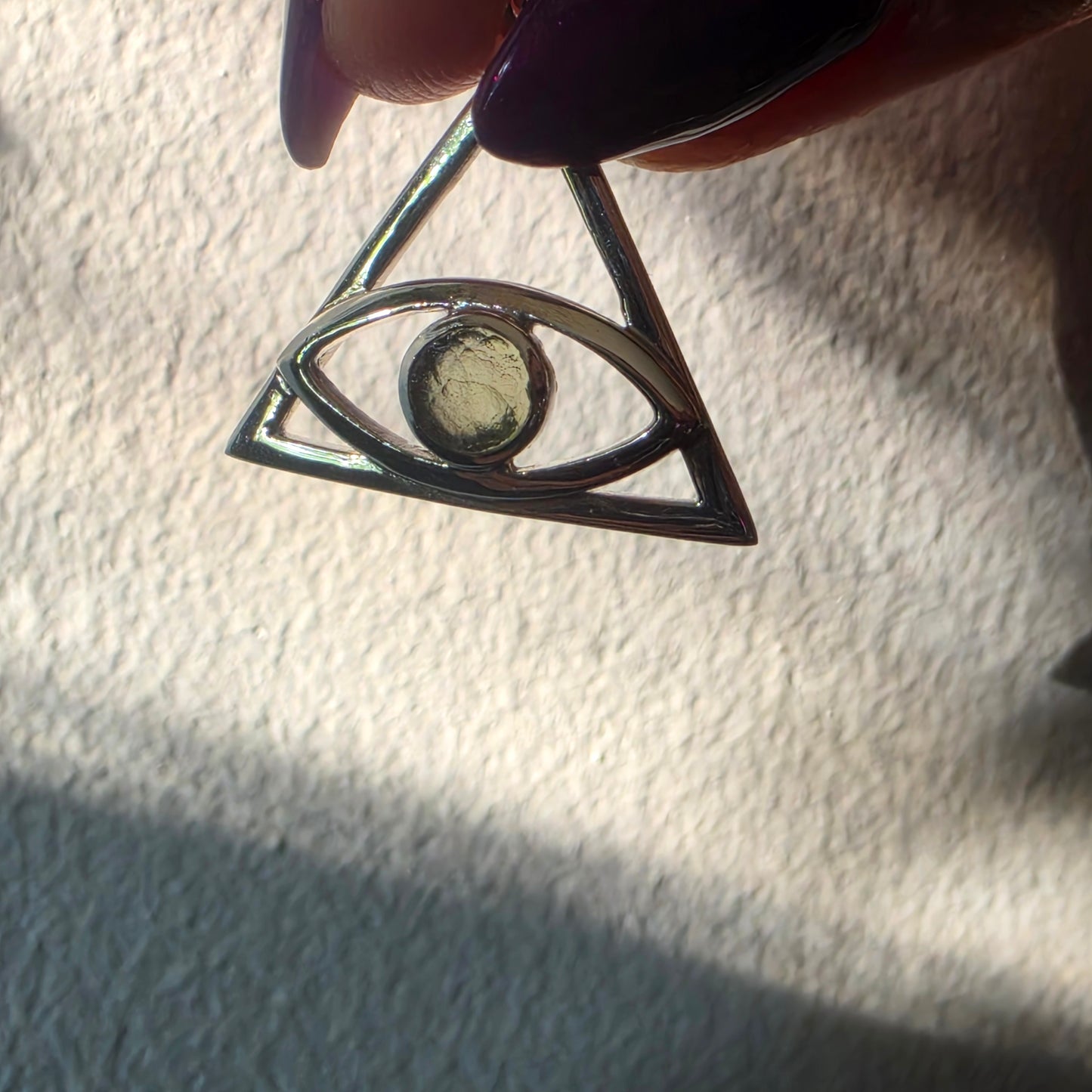 Moldavite "eye" pendant 2