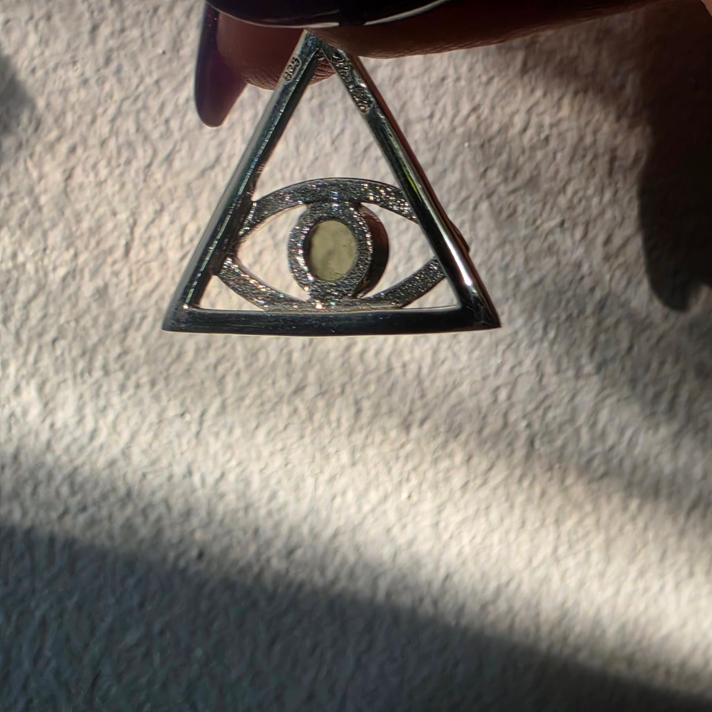 Moldavite "eye" pendant 2