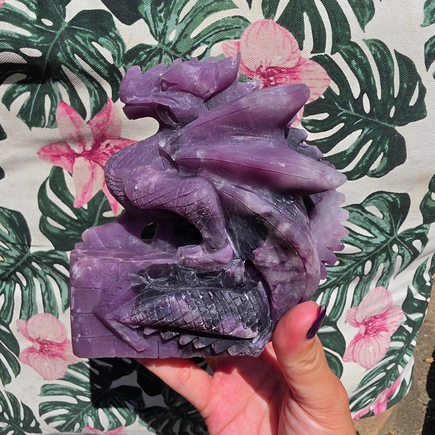 Lepidolite dragon