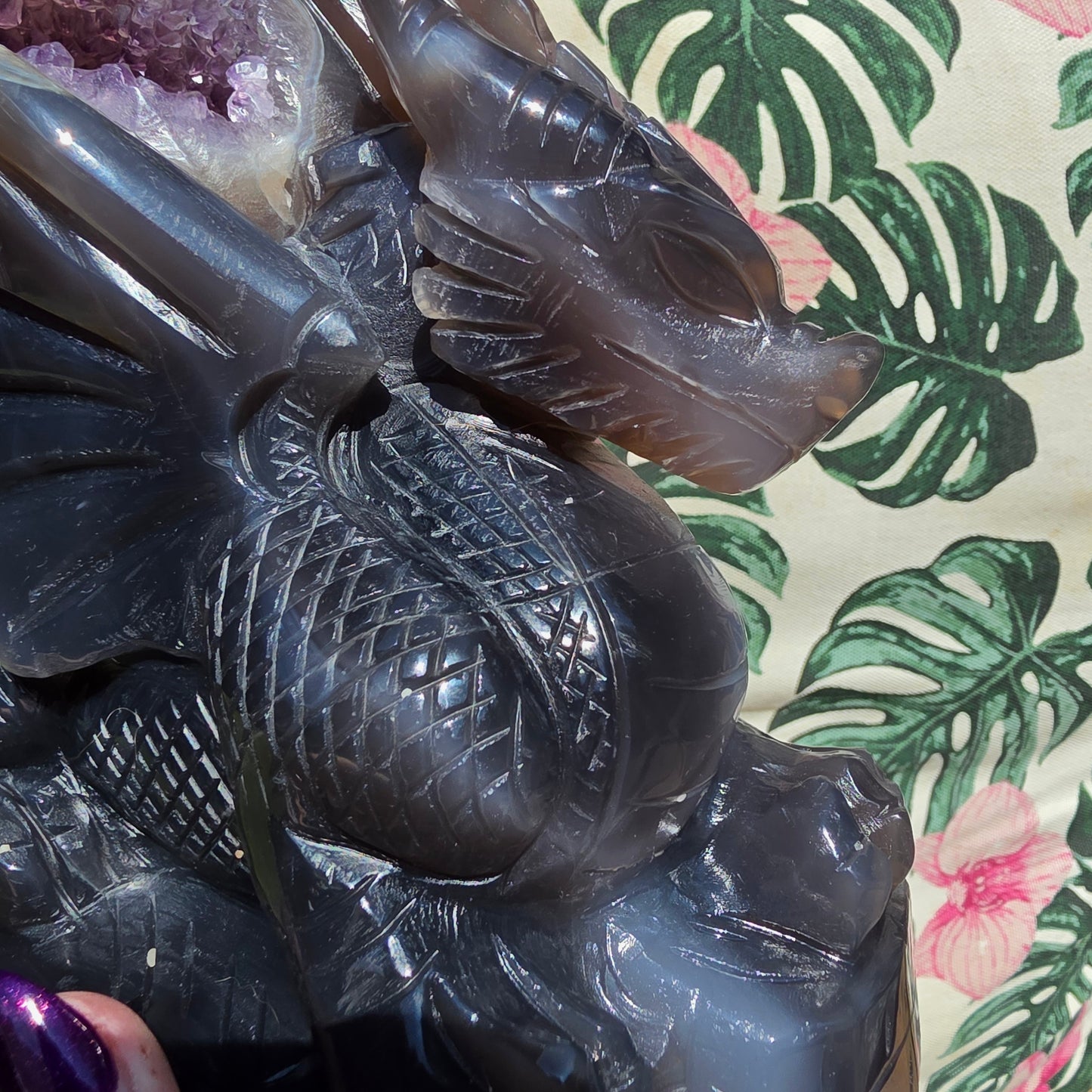 Agate/ amethist dragon